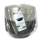 Product foto van PET saladeschalen zwart met deksels set van 25 1000ml Snap It