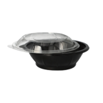 Product foto van PET saladeschalen zwart set van 25 600ml Snap It