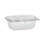 Product foto van PLA Saladeschalen met deksels wit set van 50 500ml