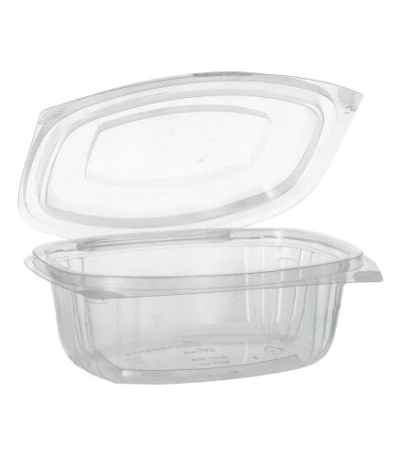 Product foto van PLA Saladeschalen met deksels wit set van 50 500ml