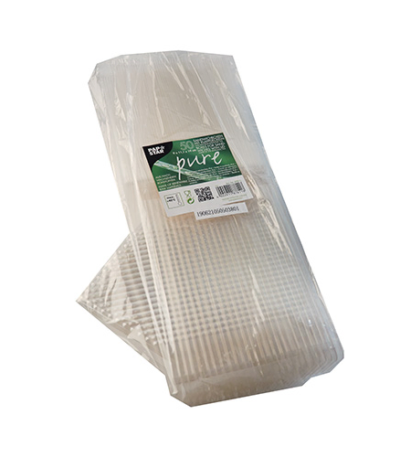 Product foto van PLA Sandwichboxen transparant groot set van 50 200ml