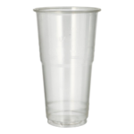 Product foto van PLA drinkbekers glashelder 500ml met schuimkraag