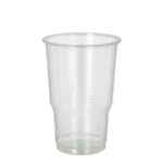 Product foto van PLA drinkbekers glashelder met schuimkraag set van 25 250ml