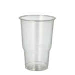 Product foto van PLA drinkbekers glashelder met schuimkraag set van 70 250ml