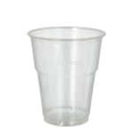 Product foto van PLA drinkbekers glashelder met schuimkraag set van 70 300ml