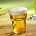 Product foto van PLA drinkbekers glashelder met schuimkraag set van 70 300ml