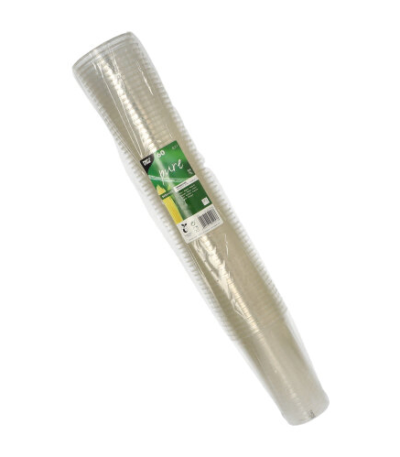 Product foto van PLA drinkbekers glashelder set van 60 500ml