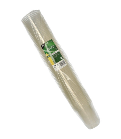 Product foto van PLA drinkbekers glashelder set van 70 300ml
