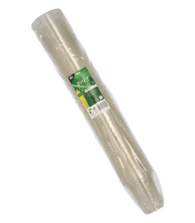 Product foto van PLA drinkbekers glashelder set van 80 200ml