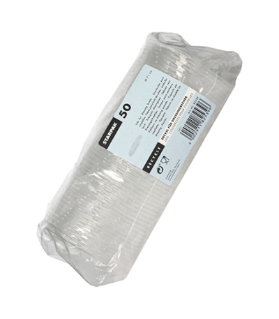 Product foto van PP Deksels voor dressingschaaltjes transparant set van 50