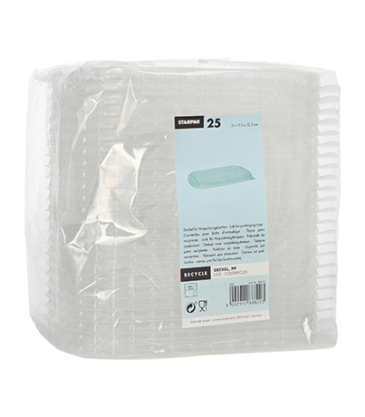 Product foto van PP deksels transparant set van 25 voor bekers