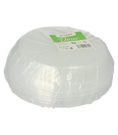 Product foto van PP deksels voor borden transparant set van 12