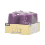 Product foto van Paarse stompkaarsen set van 4 50mm 80mm