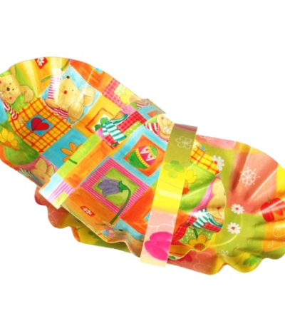 Product foto van Paasmandjes ovaal assorti met handvat set van 3