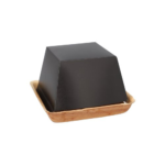 Product foto van Palmb blad hamburgerbakjes hoekig klein set van 25