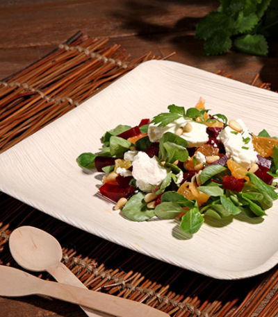 Product foto van Palmbblad Borden hoekig 25