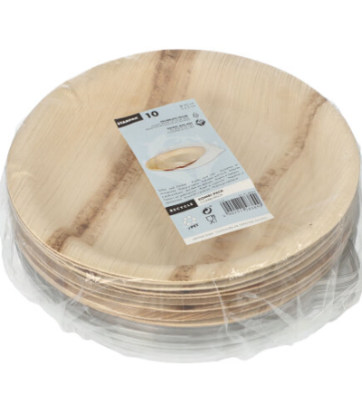 Product foto van Palmbblad Borden met deksels set van 500ml 23cm