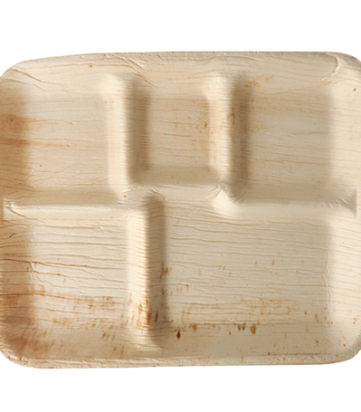 Product foto van Palmbblad Borden set van 6 27x21.5x2 cm