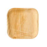 Product foto van Palmblad Borden hoekig set van 6 18cm