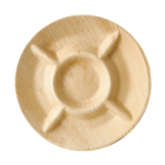 Product foto van Palmblad Borden set van 6 naturel 24