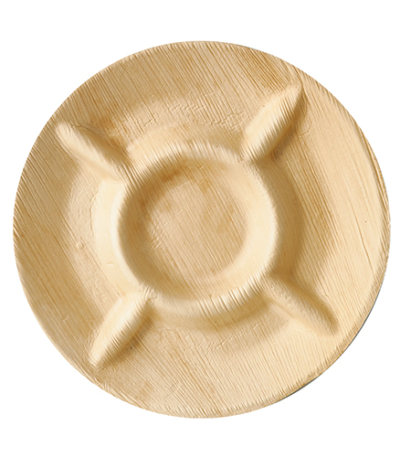 Product foto van Palmblad Borden set van 6 naturel 24