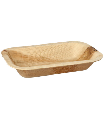 Product foto van Palmblad Menubakken hoekig 400ml set van 25