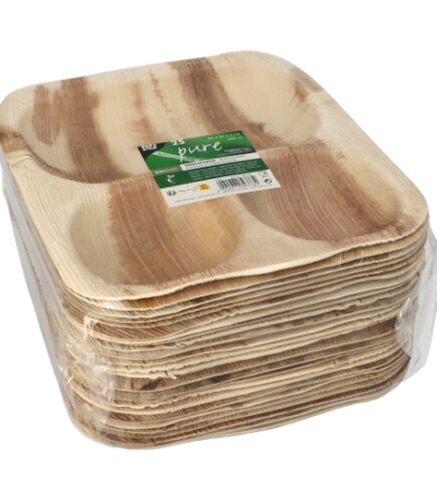 Product foto van Palmblad Menubakken topseal 3-vaks 500ml