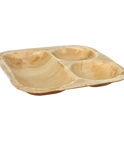 Product foto van Palmblad Menubakken topseal 3-vaks 500ml