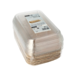 Product foto van Palmblad Schalen met deksels 400ml set van 10