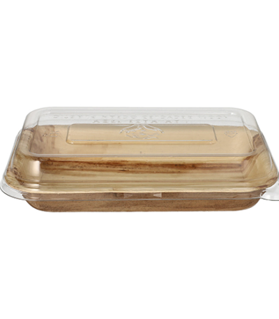 Product foto van Palmblad Schalen met deksels 400ml set van 10