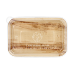 Product foto van Palmblad Schalen met deksels 400ml set van 10