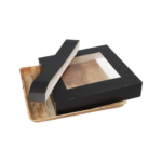 Product foto van Palmblad dienbladen hoekig met deksel en band set van 25