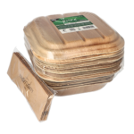 Product foto van Palmblad dienbladen met deksel en sleeve set van 10
