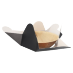 Product foto van Palmblad schalen natur/schwarz met Flower-Lid set van 25