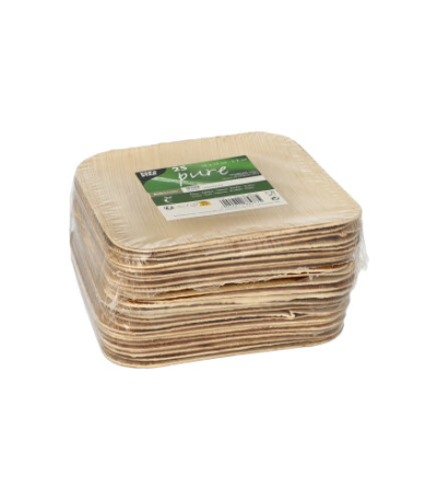 Product foto van Palmbordjes hoekig set van 25 15x15cm