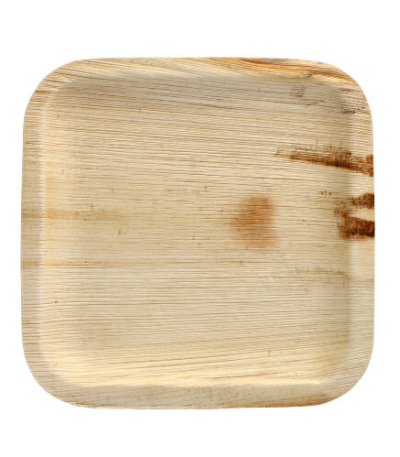 Product foto van Palmbordjes karton hoekig 20x20 cm set van 25