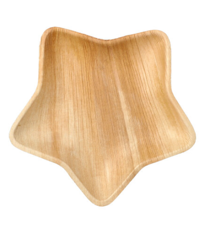 Product foto van Palmbordjes karton ster wit set van 6