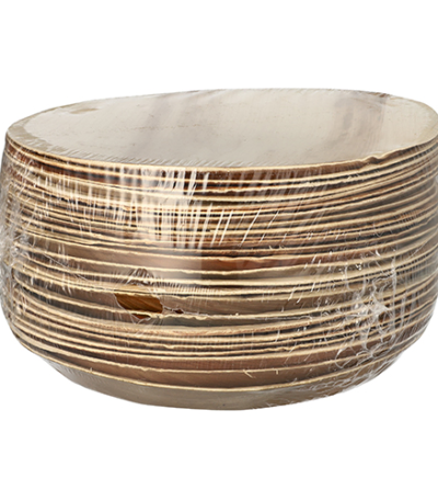 Product foto van Palmbordjes rond naturel set van 25 23cm