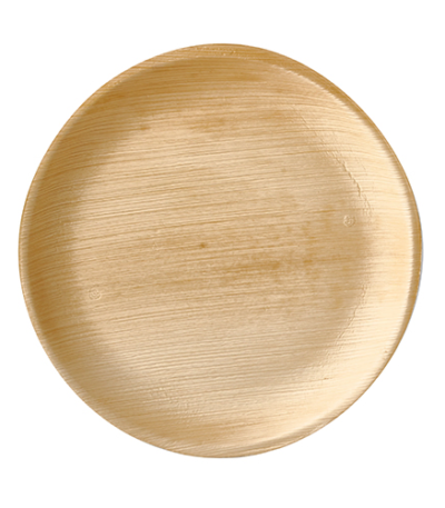 Product foto van Palmbordjes rond naturel set van 25