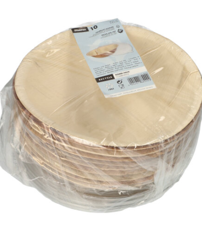 Product foto van Palmolie schalen met deksels set van 10 800ml