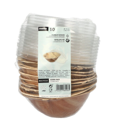 Product foto van Palmoliebakkjes met deksel set van 10 300ml