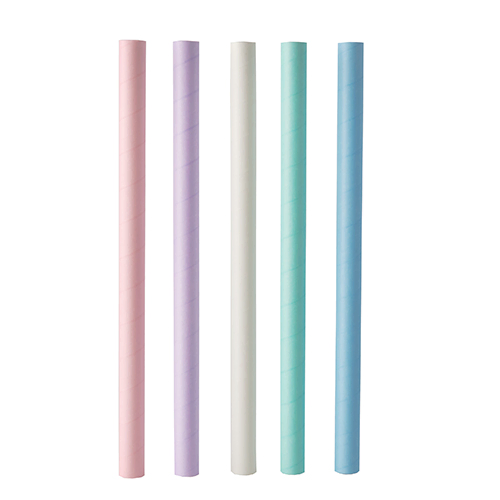 Product foto van Papieren Bubble Tea rietjes assorti kleuren set van 200