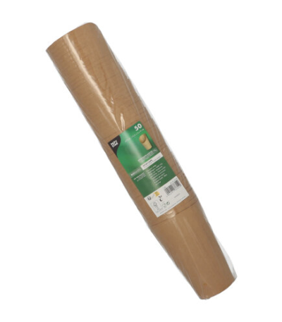 Product foto van Papieren Wrap Cups bruin set van 50 470ml