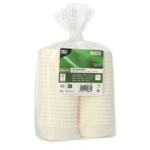 Product foto van Papieren bakvormpjes rond wit set van 1000