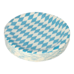 Product foto van Papieren borden karton rond Beiers blauw set van 50
