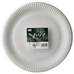 Product foto van Papieren borden karton rond wit set van 12