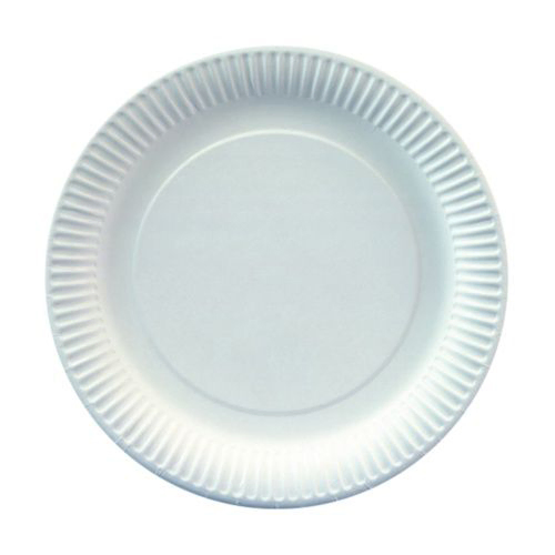Product foto van Papieren borden karton rond wit set van 20