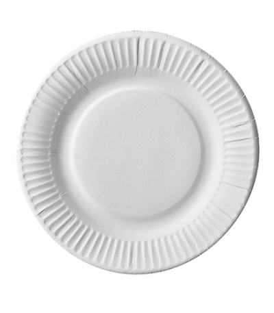 Product foto van Papieren borden karton wit extra sterk 19cm set van 100