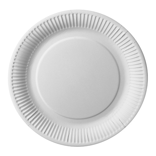 Product foto van Papieren borden karton wit extra sterk set van 25