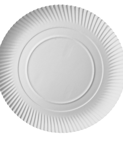 Product foto van Papieren borden karton wit rond set van 100